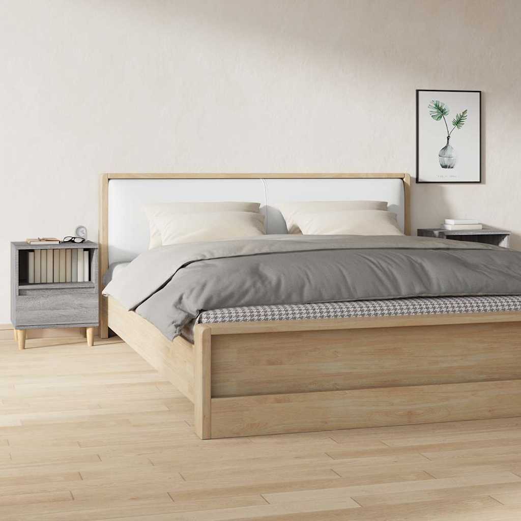 Vidaxl nachtkastjes 2 st 40x35x50 cm grijs sonoma eikenkleurig