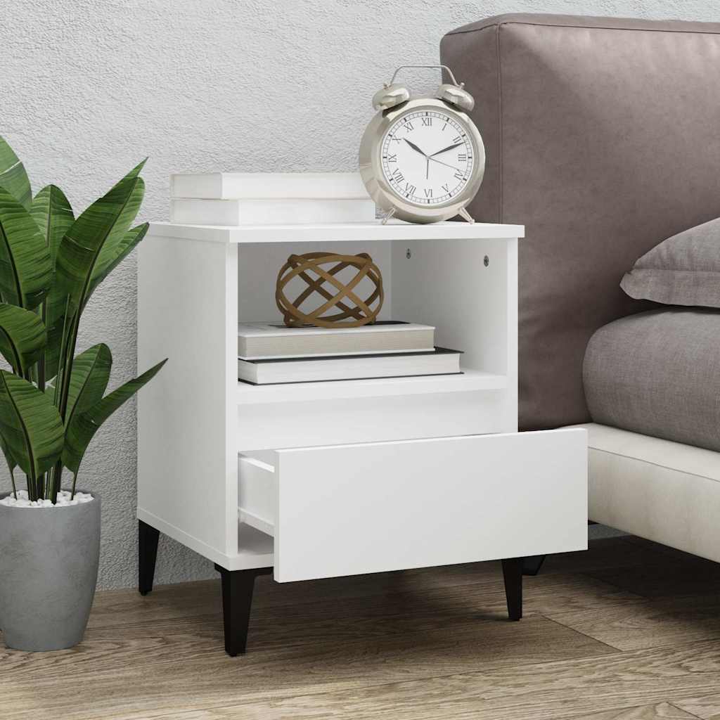 Vidaxl nachtkastjes 2 st 40x35x50 cm wit