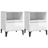 Vidaxl nachtkastjes 2 st 40x35x50 cm hoogglans wit