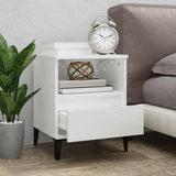Vidaxl nachtkastjes 2 st 40x35x50 cm hoogglans wit