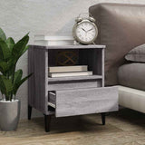 Vidaxl nachtkastjes 2 st 40x35x50 cm grijs sonoma eikenkleurig