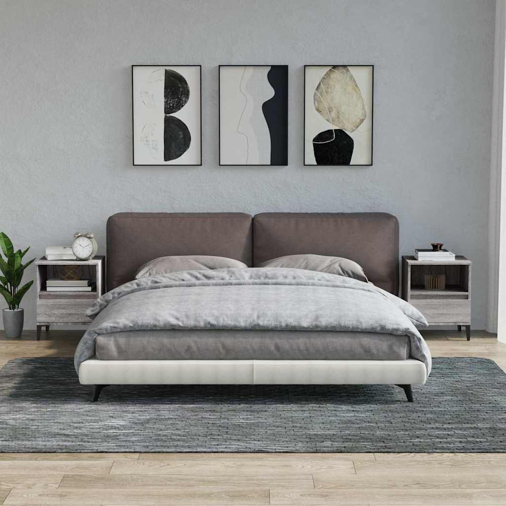 Vidaxl nachtkastjes 2 st 40x35x50 cm grijs sonoma eikenkleurig