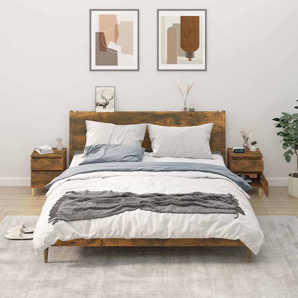 Vidaxl nachtkastjes 2 st 40x35x50 cm gerookt eikenkleurig