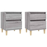 Vidaxl nachtkastjes 2 st 40x35x50 cm grijs sonoma eikenkleurig
