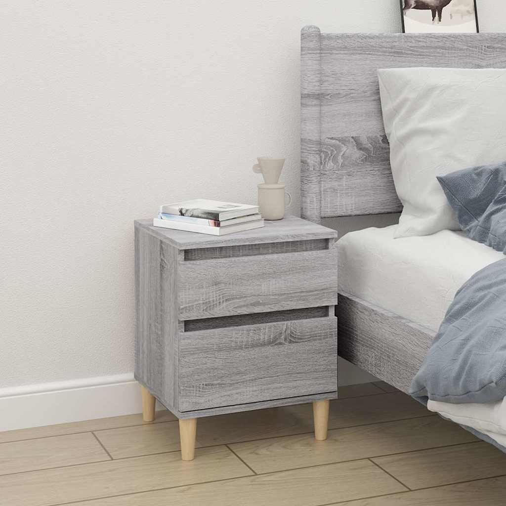 Vidaxl nachtkastjes 2 st 40x35x50 cm grijs sonoma eikenkleurig