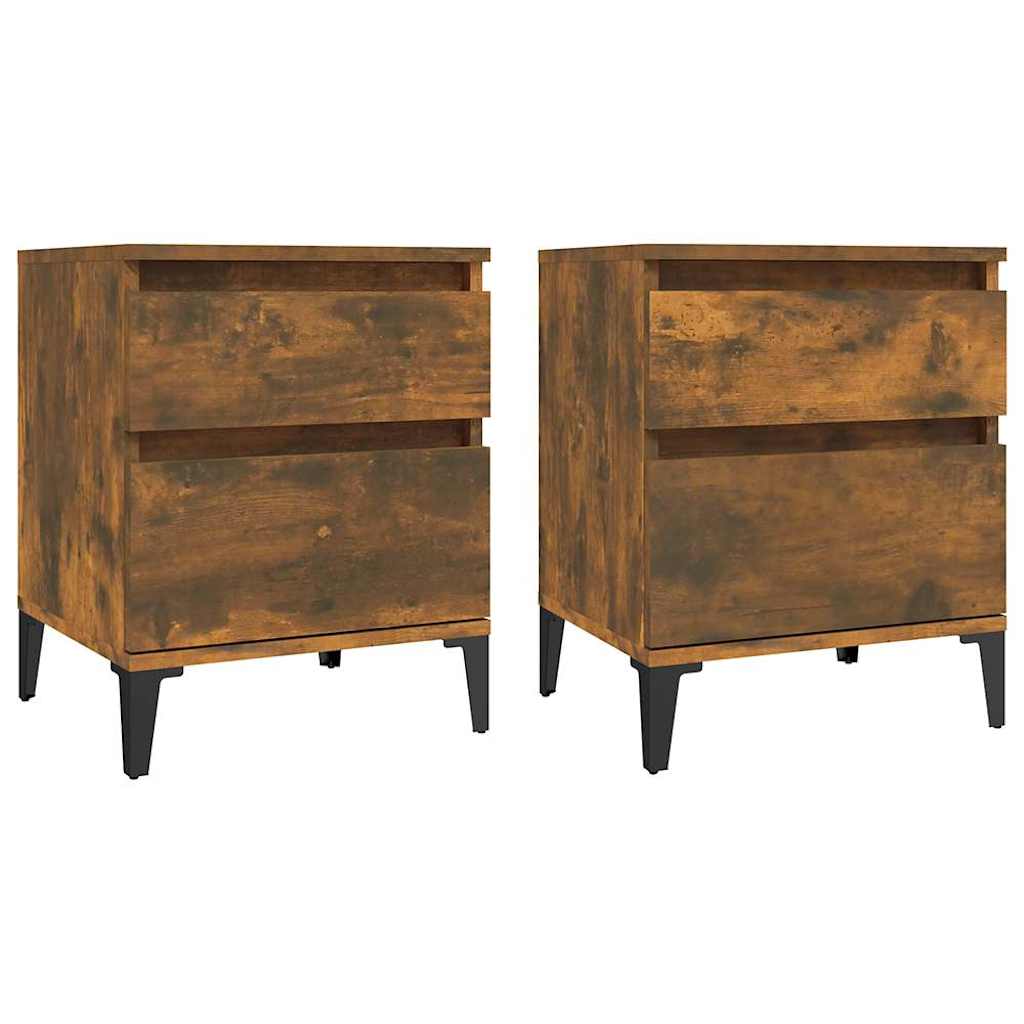 Vidaxl nachtkastjes 2 st 40x35x50 cm gerookt eikenkleurig