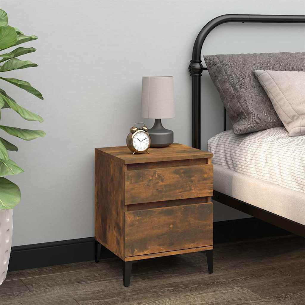 Vidaxl nachtkastjes 2 st 40x35x50 cm gerookt eikenkleurig