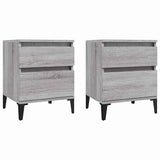 Vidaxl nachtkastjes 2 st 40x35x50 cm grijs sonoma eikenkleurig