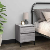 Vidaxl nachtkastjes 2 st 40x35x50 cm grijs sonoma eikenkleurig
