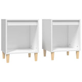 Vidaxl nachtkastjes 2 st 40x35x50 cm wit