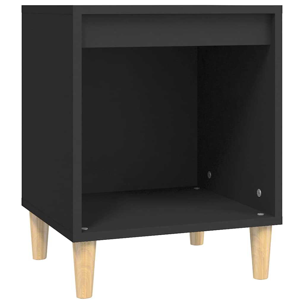 Vidaxl nachtkastje 40x35x50 cm bewerkt hout zwart