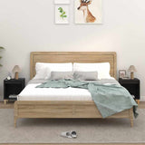 Vidaxl nachtkastjes 2 st 40x35x50 cm zwart