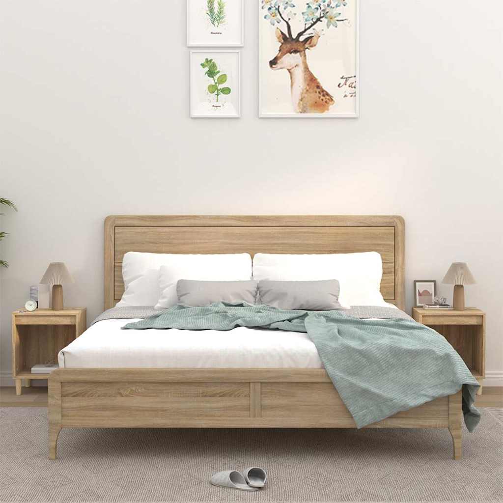 Vidaxl nachtkastjes 2 st 40x35x50 cm sonoma eikenkleurig