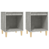 Vidaxl nachtkastjes 2 st 40x35x50 cm betongrijs