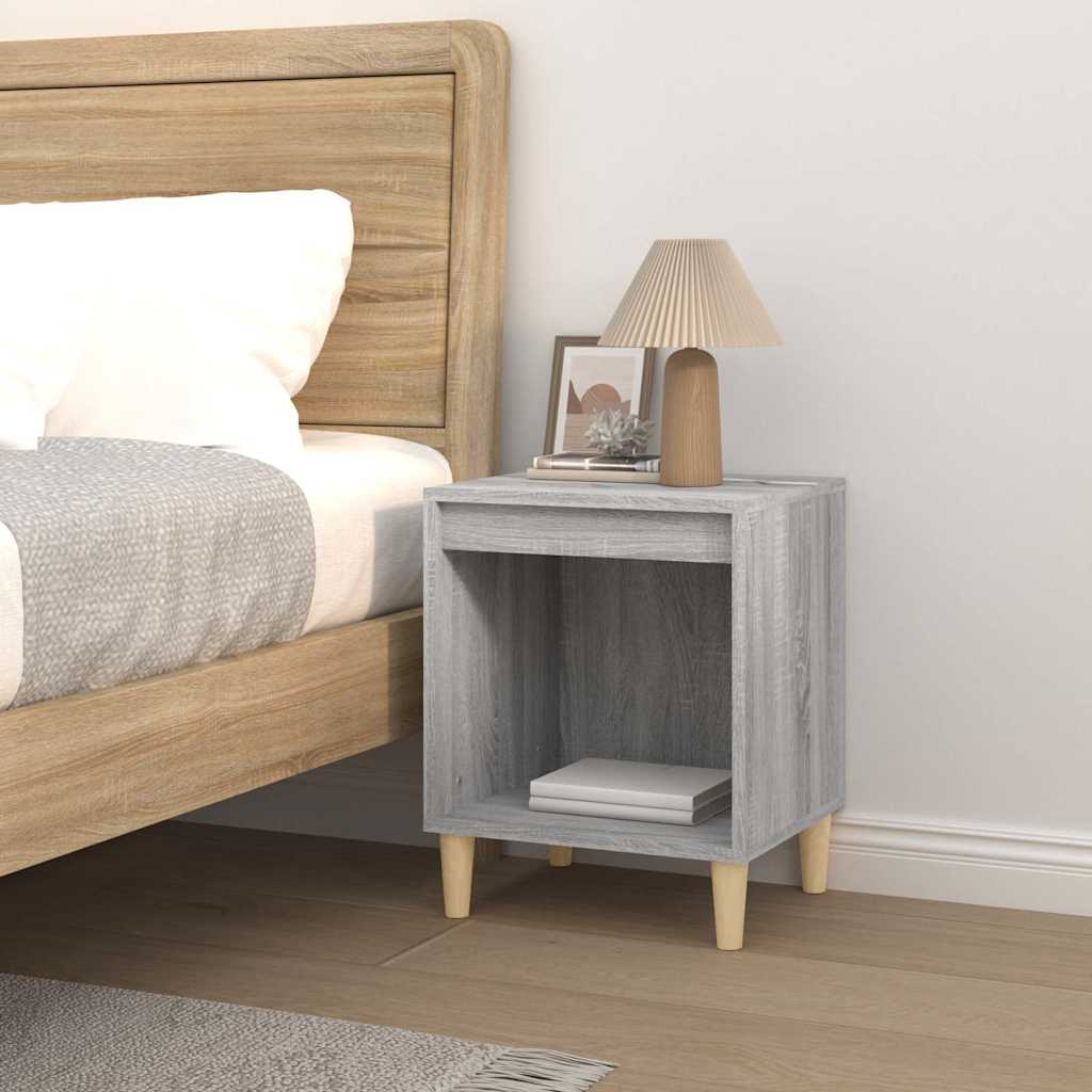 Vidaxl nachtkastje 40x35x50 cm grijs sonoma eikenkleurig