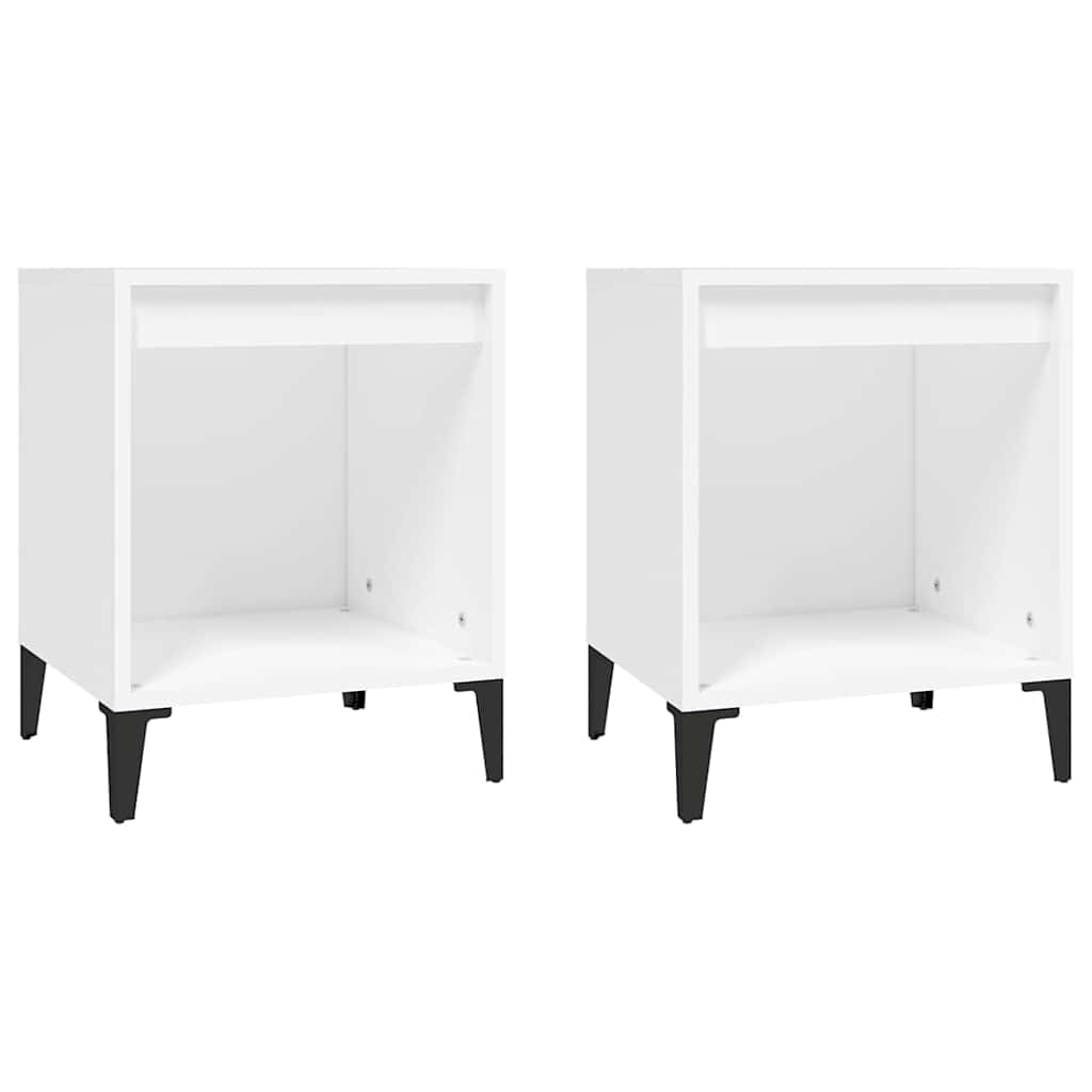 Vidaxl nachtkastjes 2 st 40x35x50 cm wit