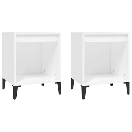 Vidaxl nachtkastjes 2 st 40x35x50 cm wit