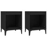 Vidaxl nachtkastjes 2 st 40x35x50 cm zwart