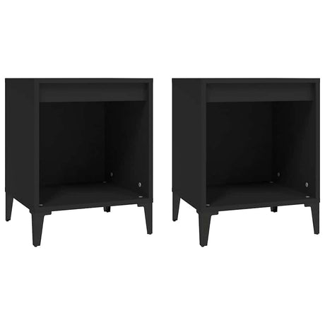 Vidaxl nachtkastjes 2 st 40x35x50 cm zwart