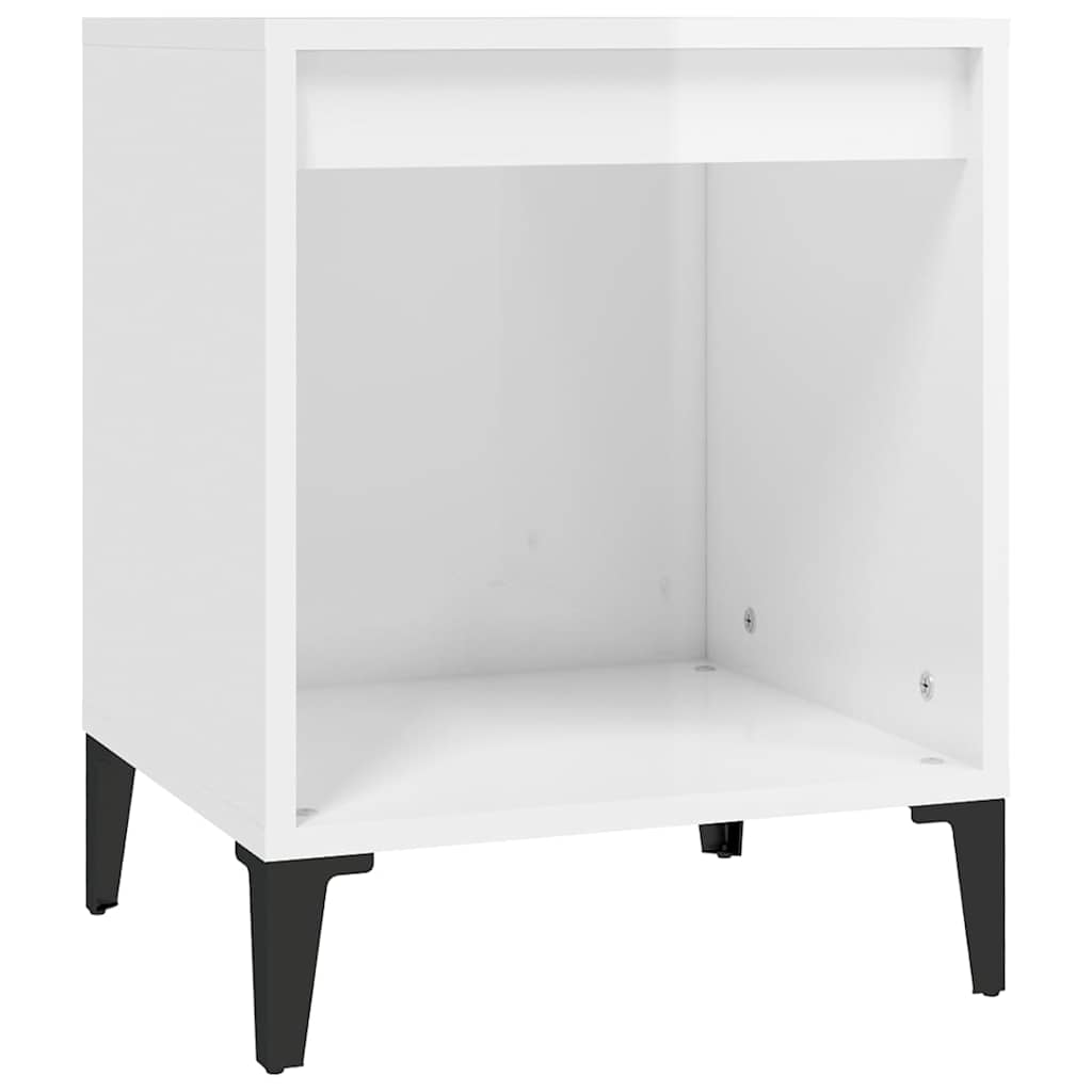 Vidaxl nachtkastje 40x35x50 cm hoogglans wit