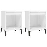Vidaxl nachtkastjes 2 st 40x35x50 cm hoogglans wit