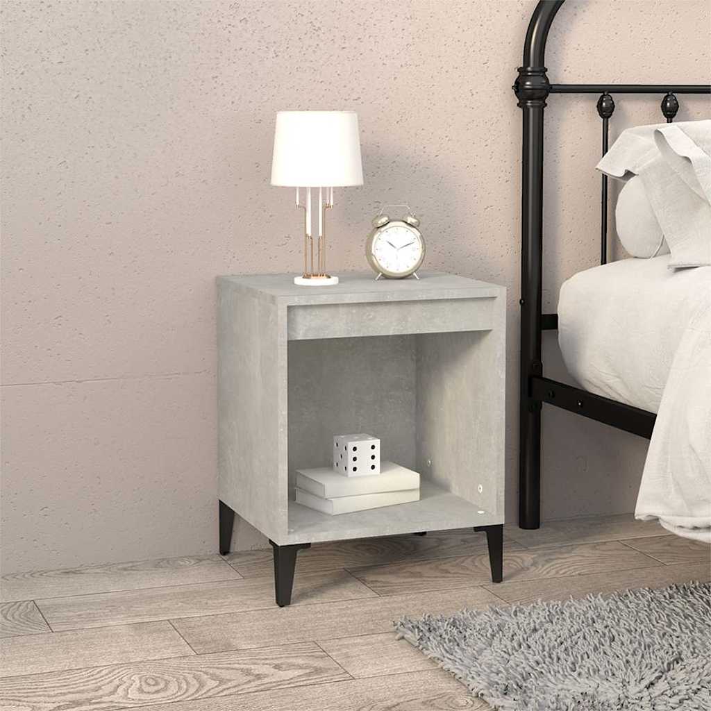 Vidaxl nachtkastjes 2 st 40x35x50 cm betongrijs