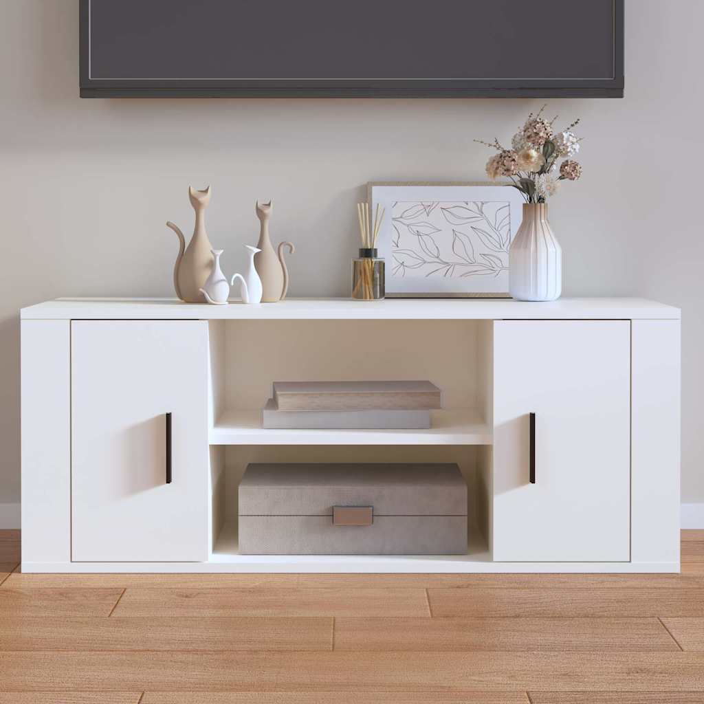 Vidaxl tv-meubel 100x35x40 cm bewerkt hout wit