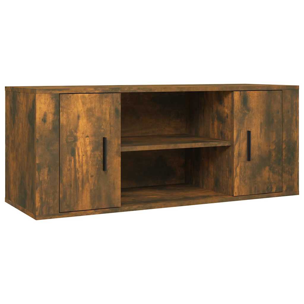 Vidaxl tv-meubel 100x35x40 cm bewerkt hout gerookt eikenkleurig