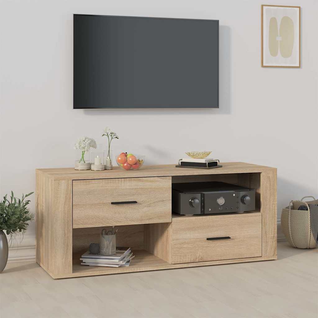 Vidaxl tv-meubel 100x35x40 cm bewerkt hout sonoma eikenkleurig