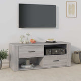 Vidaxl tv-meubel 100x35x40 cm bewerkt hout grijs sonoma eikenkleurig