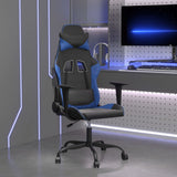 Vidaxl gamestoel kunstleer zwart en blauw