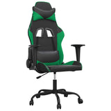 Vidaxl gamestoel kunstleer zwart en groen