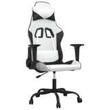 Vidaxl gamestoel kunstleer wit en zwart