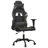 Vidaxl gamestoel kunstleer zwart en camouflage