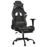 Vidaxl gamestoel met voetensteun kunstleer zwart en camouflage