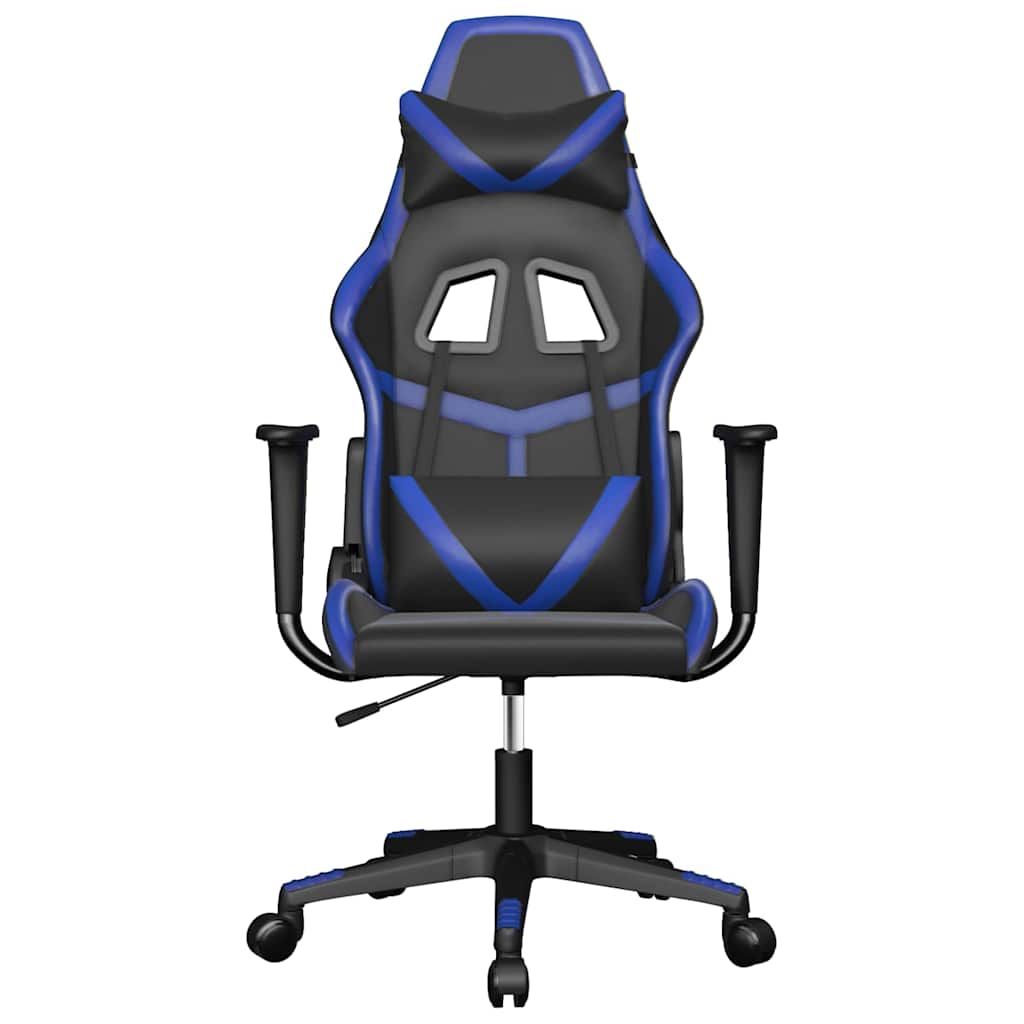 Vidaxl gamestoel kunstleer zwart en blauw