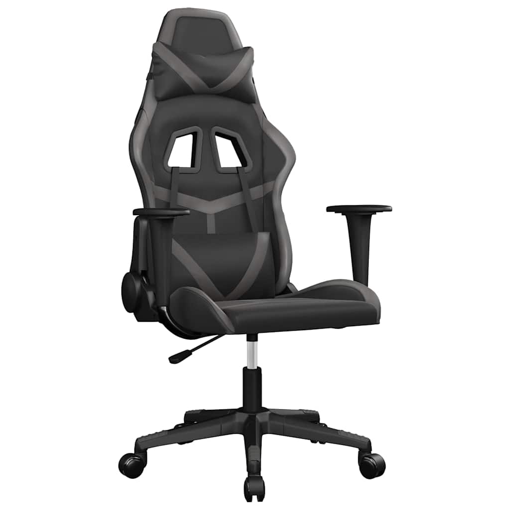 Vidaxl gamestoel kunstleer zwart en grijs