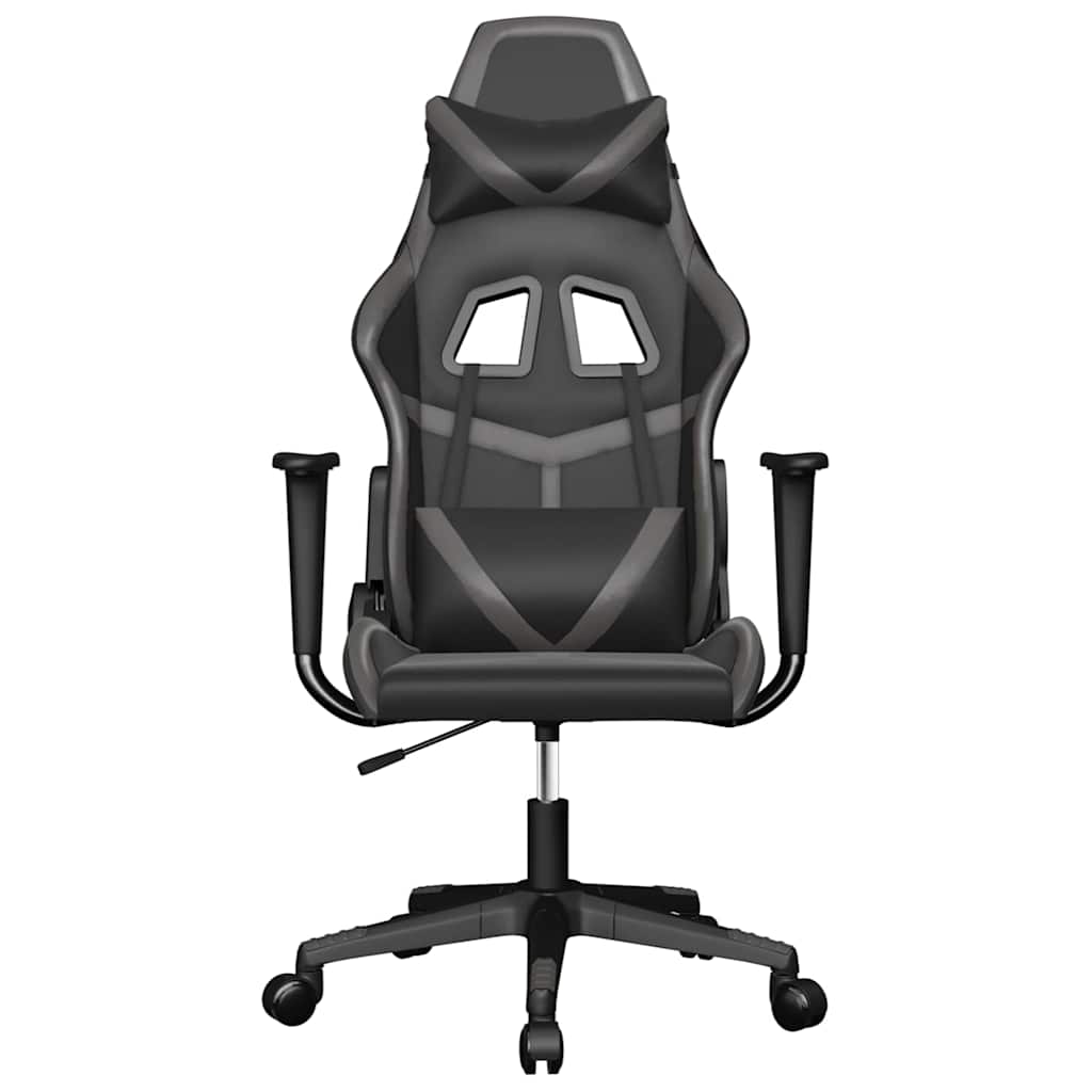 Vidaxl gamestoel kunstleer zwart en grijs