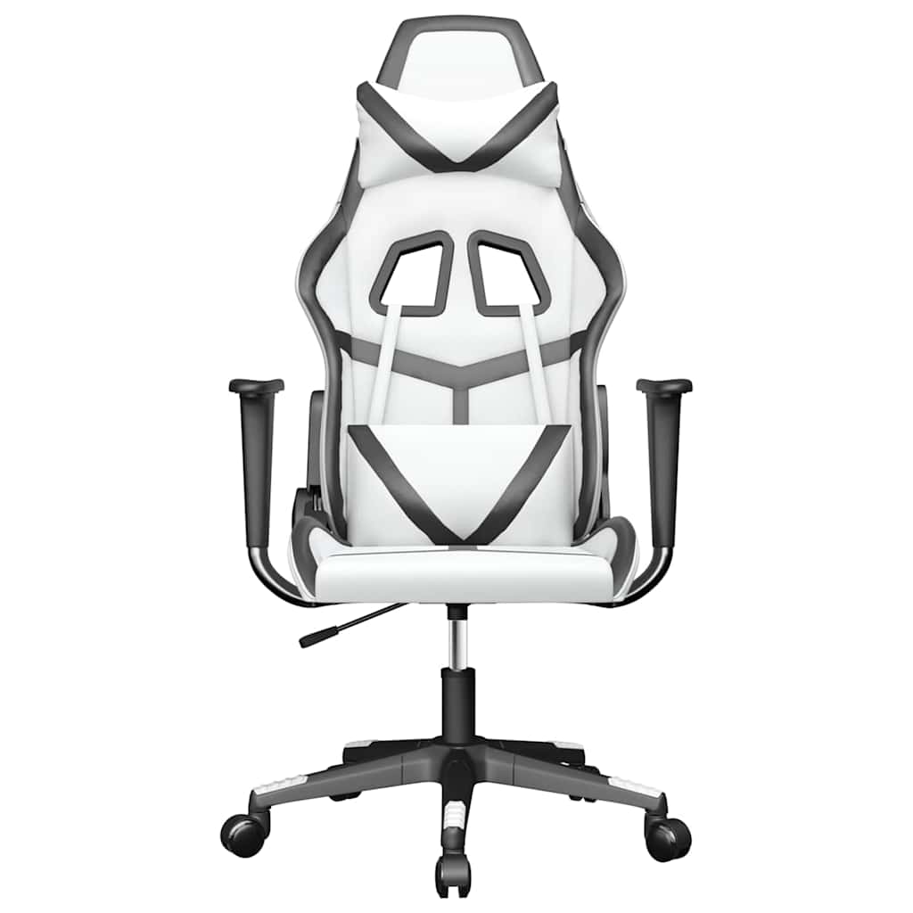 Vidaxl gamestoel kunstleer wit en zwart