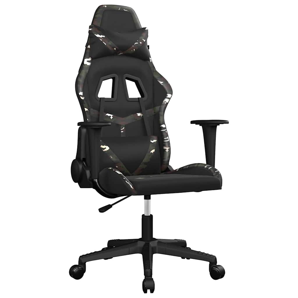 Vidaxl gamestoel kunstleer zwart en camouflage