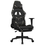 Vidaxl gamestoel met voetensteun kunstleer zwart en camouflage