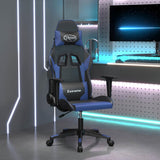 Vidaxl gamestoel kunstleer zwart en blauw