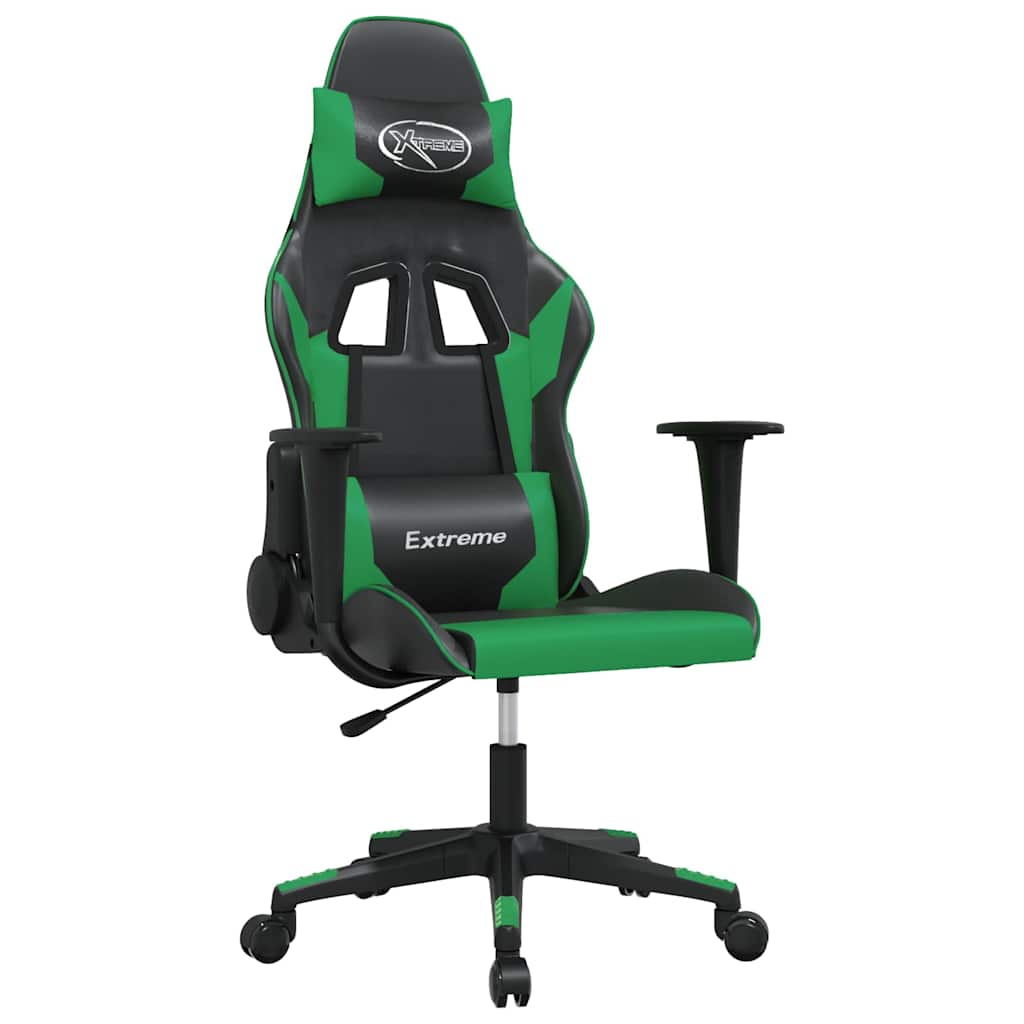 Vidaxl gamestoel kunstleer zwart en groen