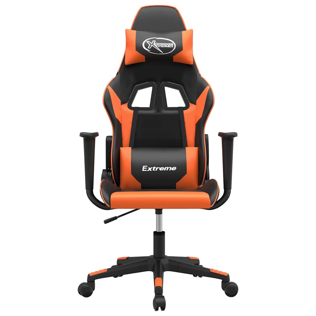 Vidaxl gamestoel kunstleer zwart en oranje