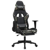 Vidaxl gamestoel met voetensteun kunstleer zwart en camouflage