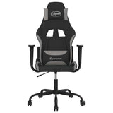 Vidaxl gamestoel stof zwart en lichtgrijs