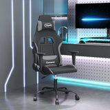 Vidaxl gamestoel stof zwart en lichtgrijs