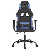 Vidaxl gamestoel stof zwart en blauw