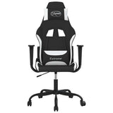 Vidaxl gamestoel stof zwart en wit