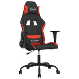 Vidaxl gamestoel stof zwart en rood